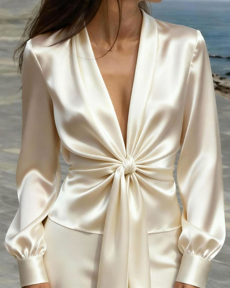 Fashion Deep V Sophisticated Blouse