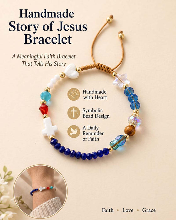 ✝️Handmade Story of Jesus Bracelet❤️Wear the Story. Carry the Faith.