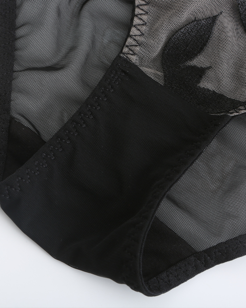 Women Ultra Thin Sexy Rose Embroidery Lace Bra