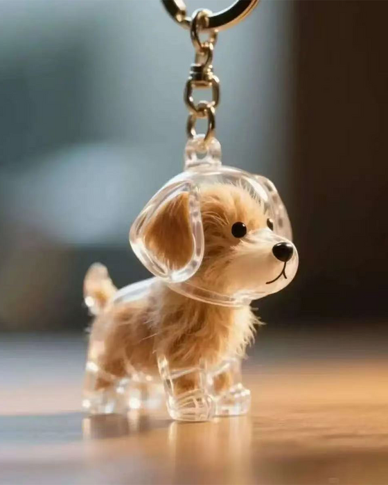 Dog Hair Keepsake Keychain - Memory Capsule Pendant