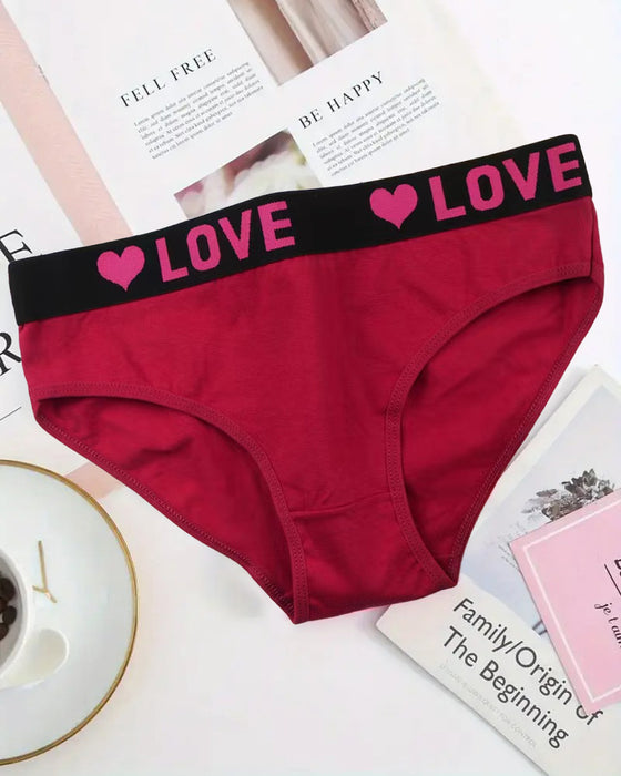 Love Print Low-Rise Briefs
