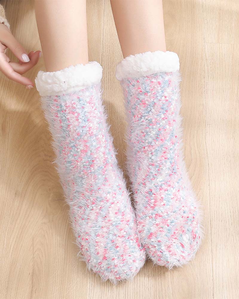 Cozy Lounge Slipper Socks with Grippers