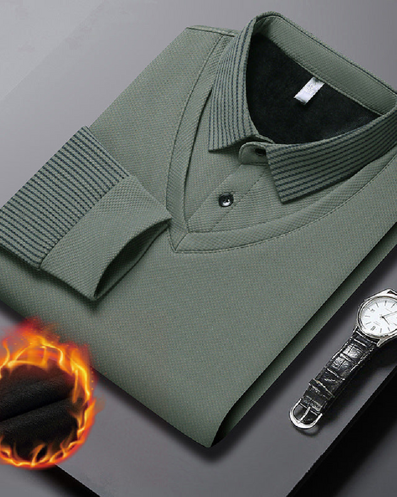 ⏳Limited Time 50% Off💥Striped Lapel Fake Two-Piece Shirt