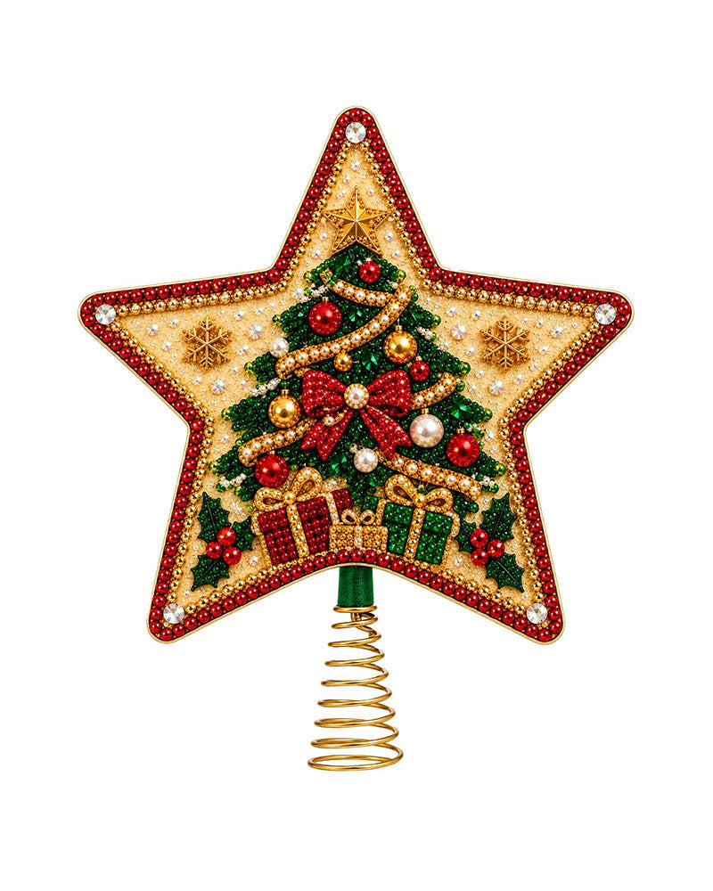 DIY Five-Pointed Star Diamond Painting Christmas Tree Topper