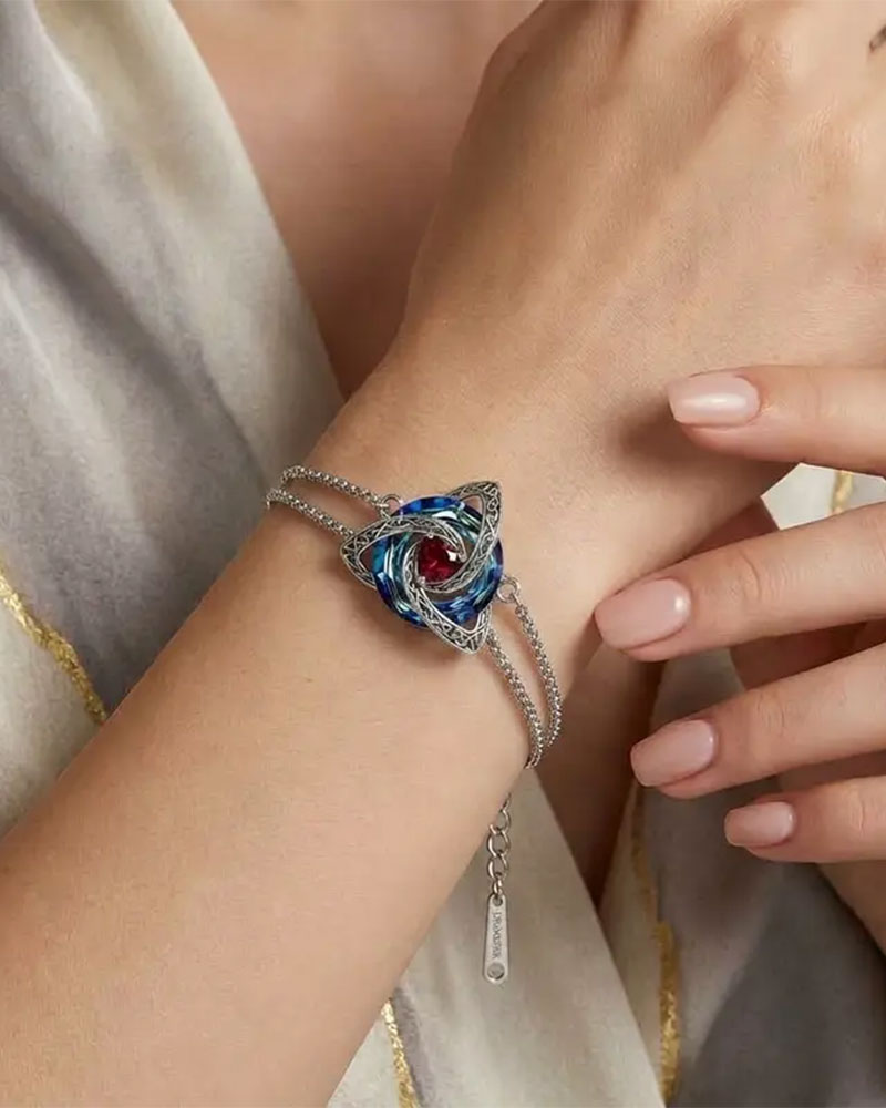 Birthstone Trinity Knot Bracelet
