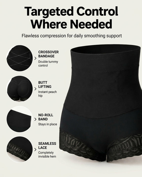 Women's Cross Tummy Control Shapewear Panties