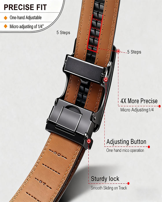🎁 Leather Ratchet Belt With Adjustable Buckle💼