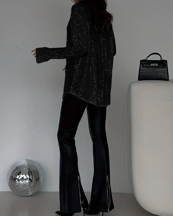 Lapel Long Sleeve Trendy Shirt