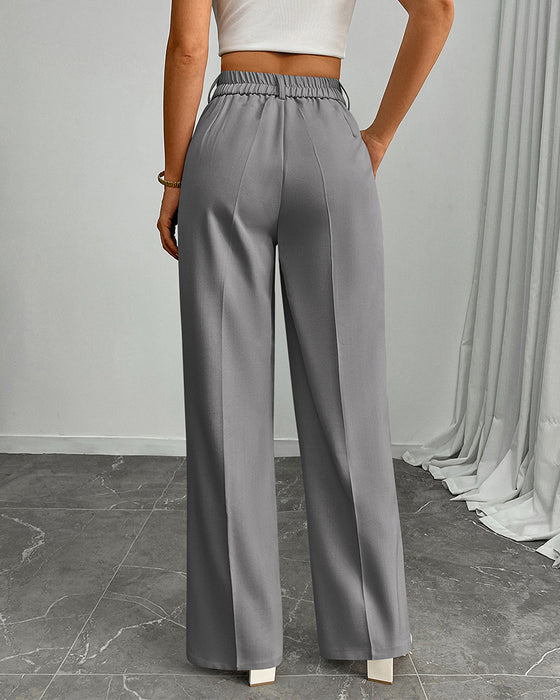 Casual Loose Straight Wide-Leg Pants