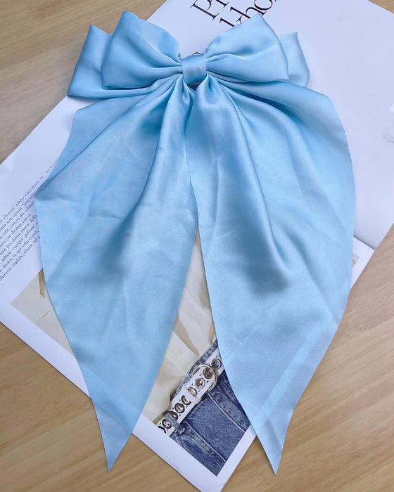 🔥Large Bow Hair Clip for Women – Wedding & Everyday Ponytail Accessory with Long Tail