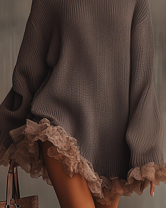 Elegant Sweater & Camisole Dress Set