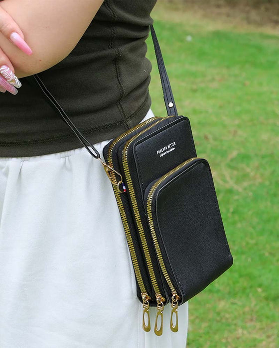 Solid Color Fashion Crossbody Phone Bag