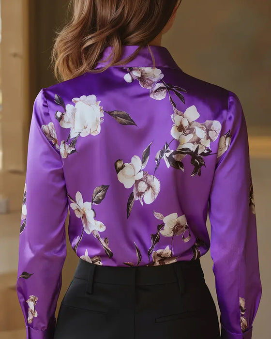 Retro Style Floral Print Shirt
