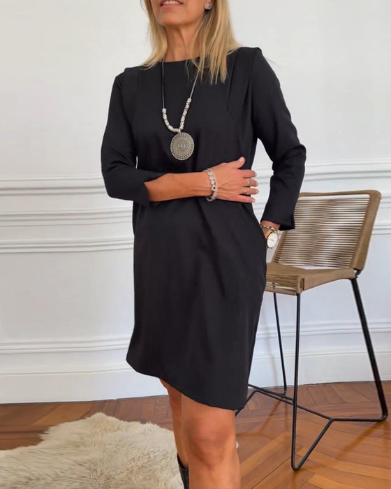 Elegant Shift dress with Long Sleeve