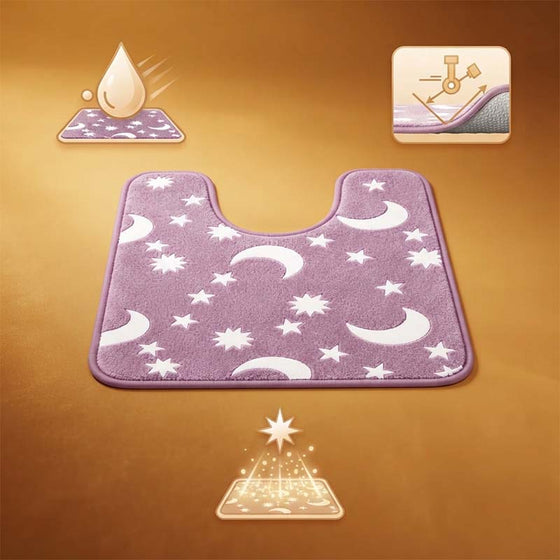 Glow-in-the-dark coral fleece floor mat