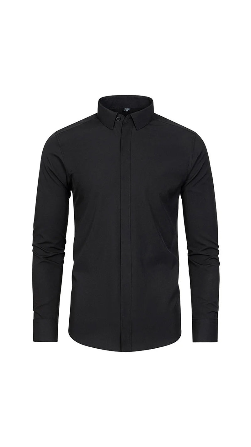 Men's Solid Long Sleeve Shirt