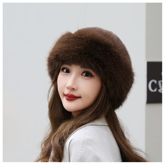 Mongolian Style Women's Thick Warm Plush Hat