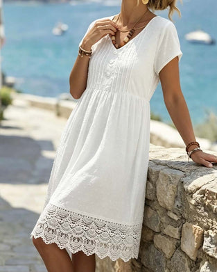 Jacquard Lace Midi Dress