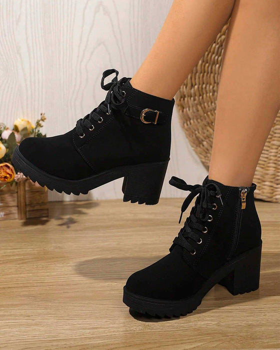 Chunky Platform Ankle Boots