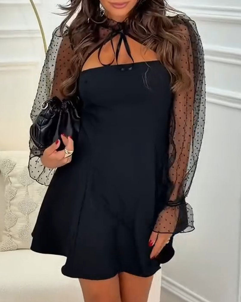 Polka Dot See-through Dress