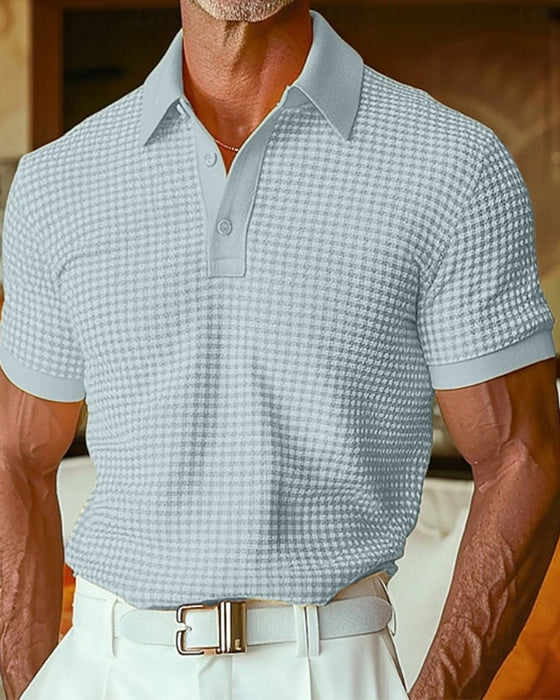 Lapel Button Short-Sleeve Polo T-Shirts