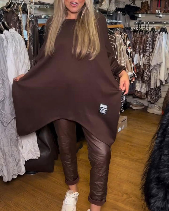 Round - neck Loose - fitting Sweatshirt