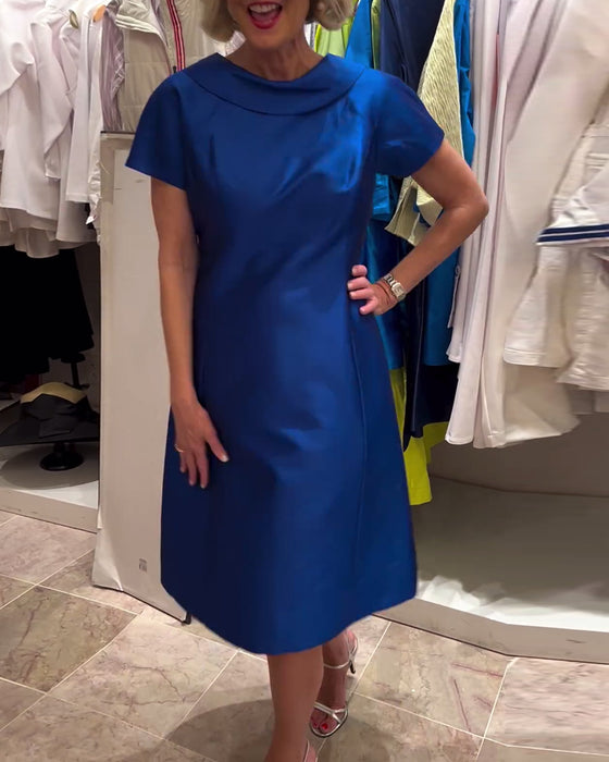 Fashionable solid color backless strappy dress