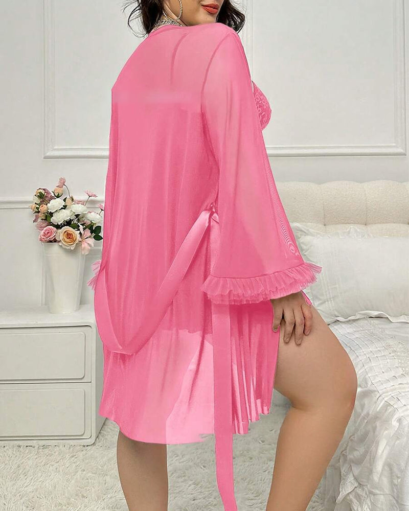 Sexy Lace Nightgown Suspender Suit