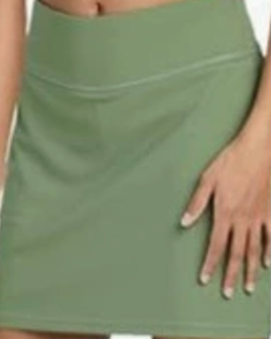 High Waist Solid Color Short Skirt