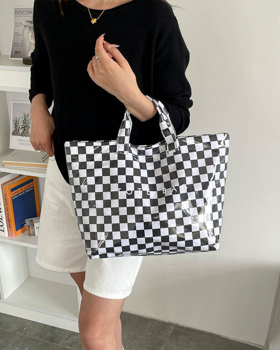 Plaid Large Capacity Handbag
