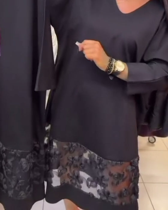 Stylish Back Bow V-Neck Dress