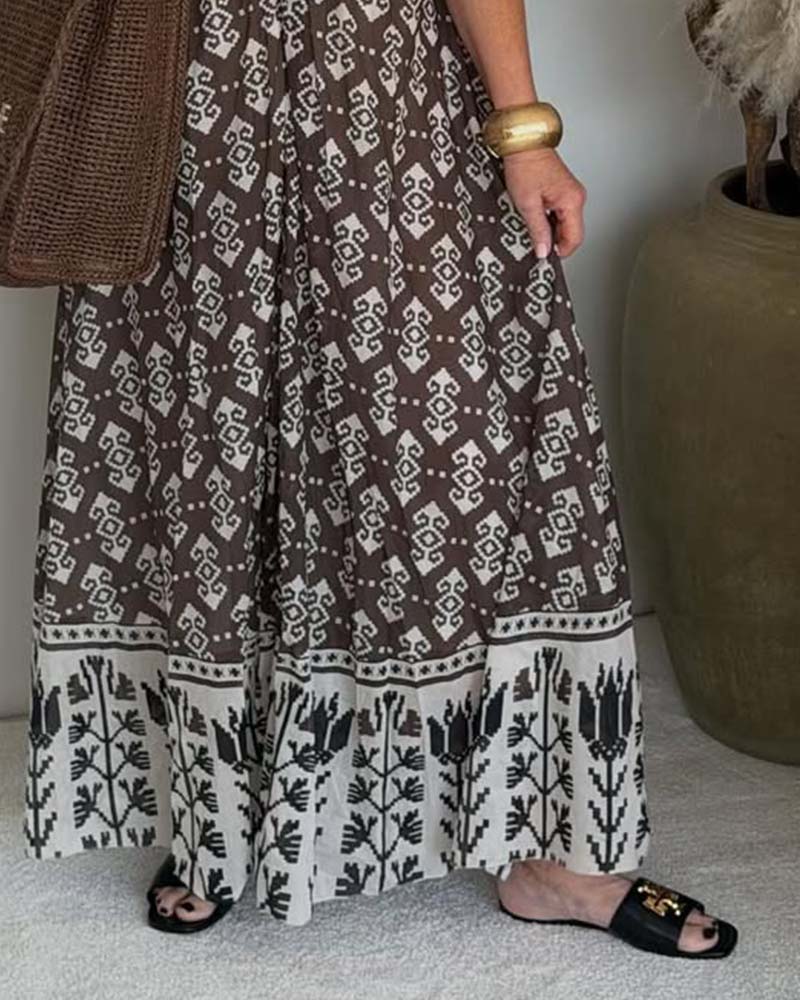 V-Neck Halter Elegant Maxi Dress