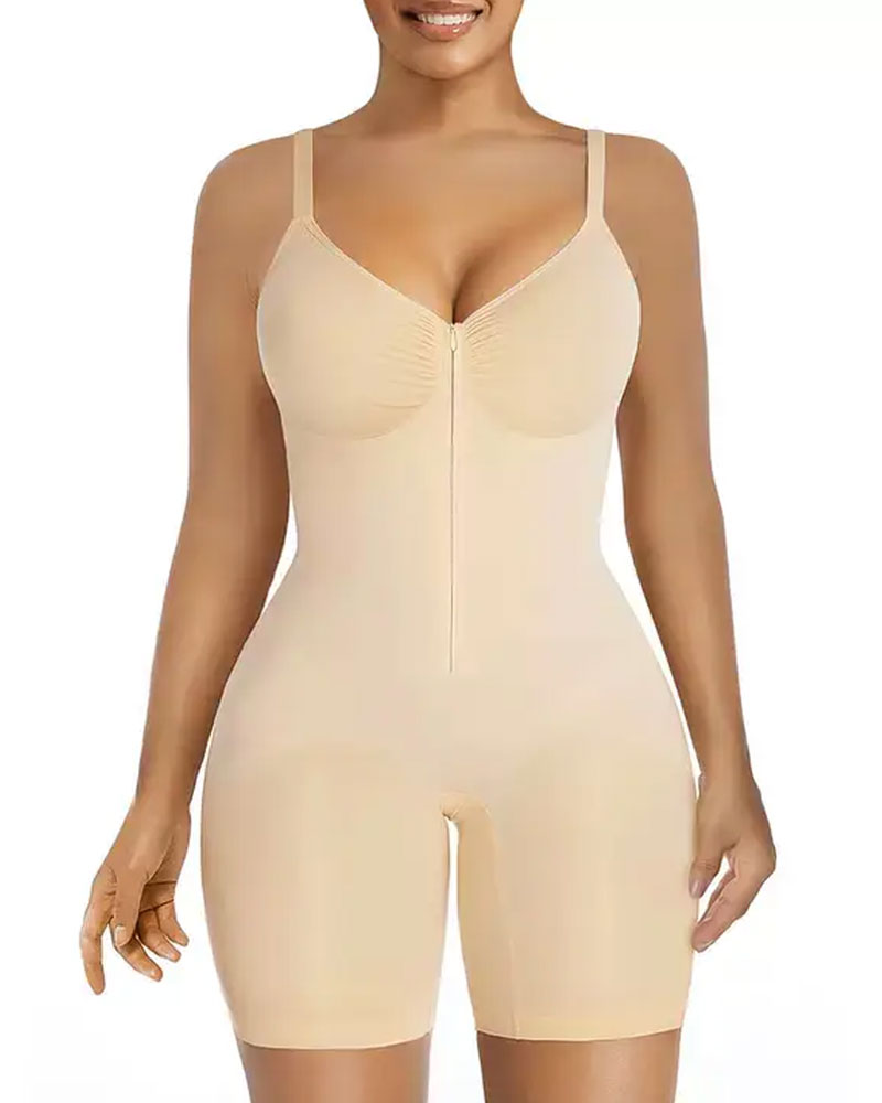 Shapewear for Women Tummy Control Bodysuits Zip-Up Comfort Ultra Stretch Fabric