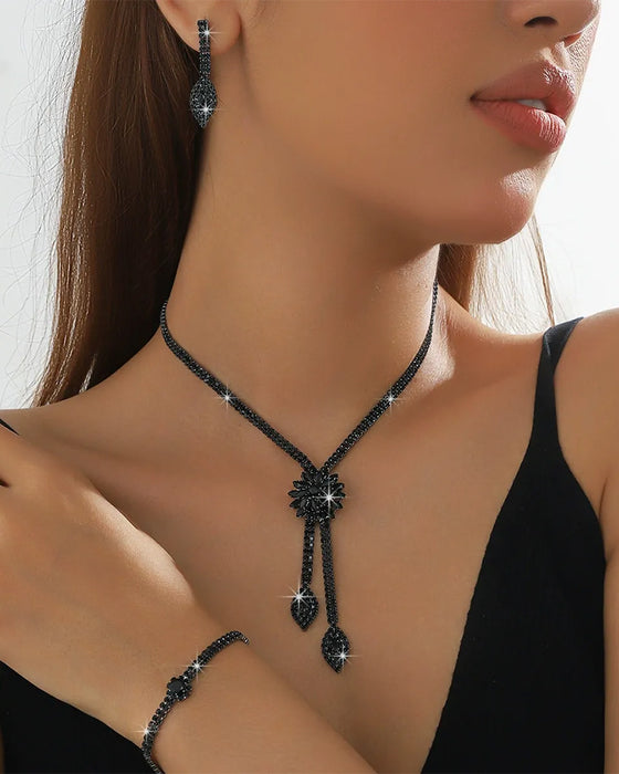 🌼✨ Women's Zircon Flower Jewelry Set