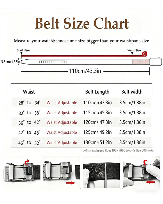 🎁 Leather Ratchet Belt With Adjustable Buckle💼