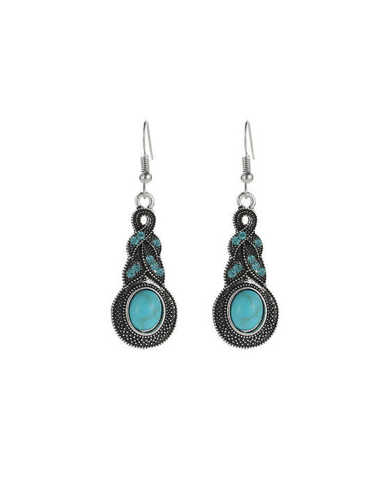 Turquoise drop earrings and necklace