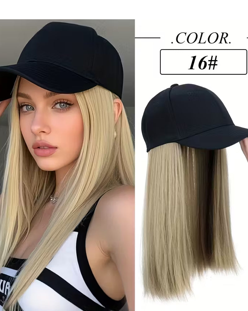 Natural-Looking Baseball Cap Hair Extension for Women