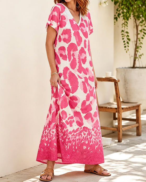 Loose Leopard Print Dress