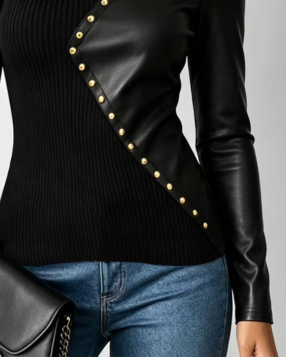 Asymmetric Shoulder Spliced Top
