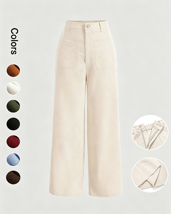 Wide-Leg Straight Pants