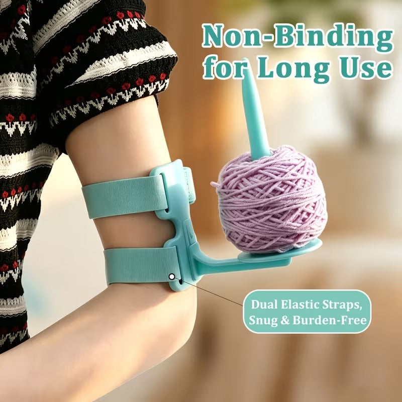 Adjustable Arm Yarn Holder for Knitting & Crochet