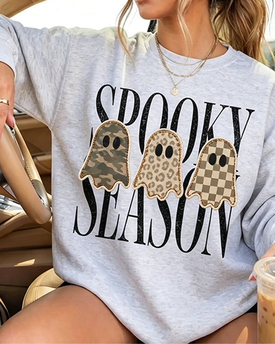 Round Neck Long Sleeve Sweatshirt
