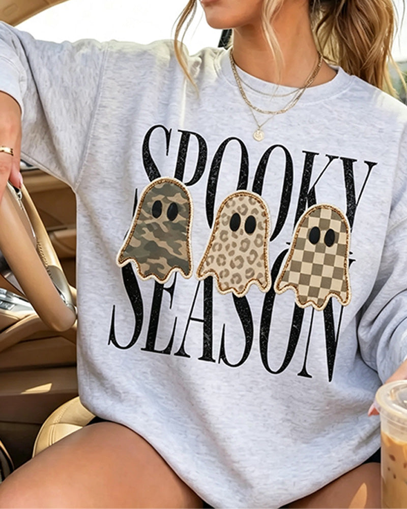 Round Neck Long Sleeve Sweatshirt