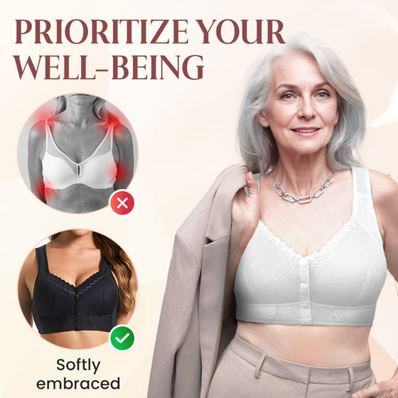 Front Closure Breathable Bra for Seniors