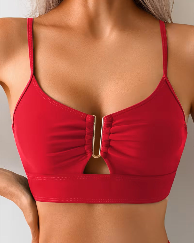 Strappy High-Waisted Two-Piece Swimsuit