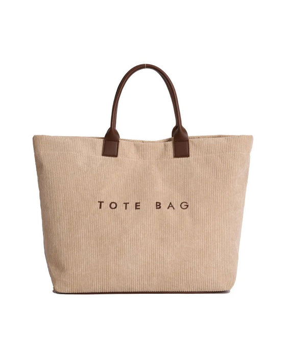 Letter Print Tote Bag