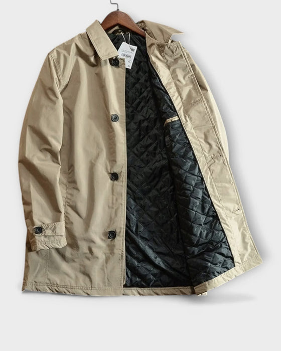 Weatherproof Long Coat | Men’s Insulated Button Jacket Outerwea