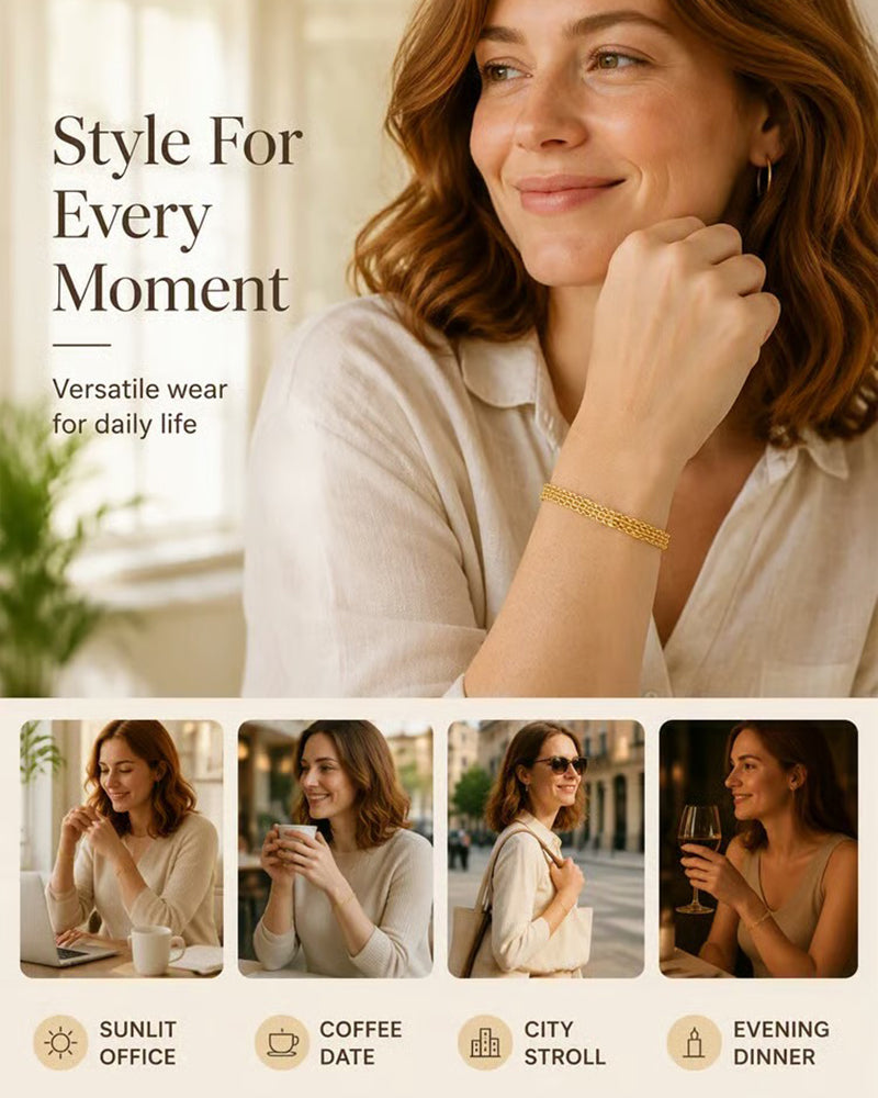 Wide Woven Mesh Bracelet