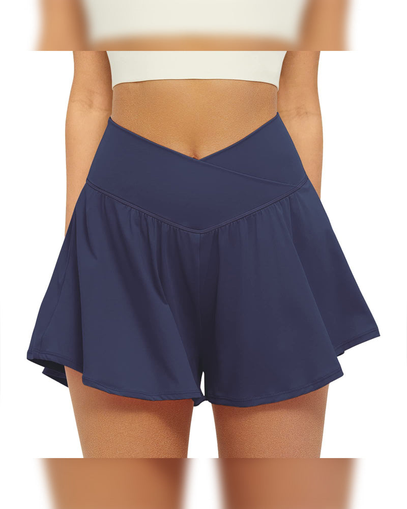 High Waist Solid Color Shorts