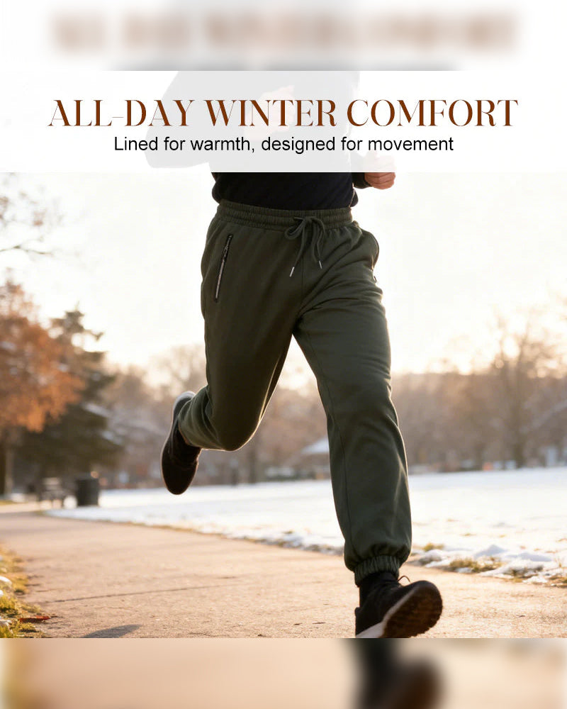 Men's Warm-Lined Waterproof Drawstring Trousers